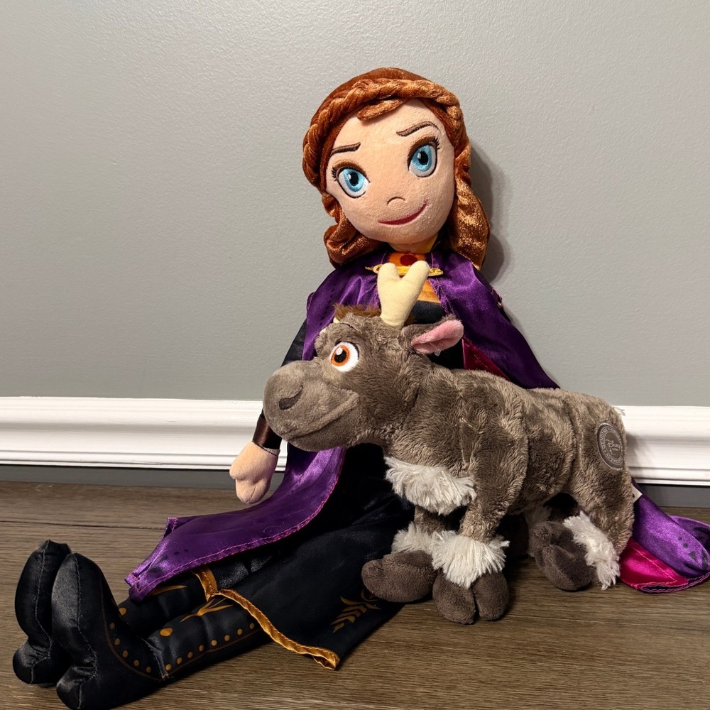 Disney Frozen II Anna and Sven Plush Set Disney Store Princess Doll